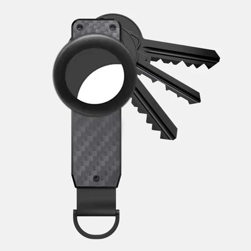 Key Organizer, Compact Keyholder, Anti-Lost Metal Keychain with Airtag Case, Compatible with Apple Airtag Finder Tracker, Alumin